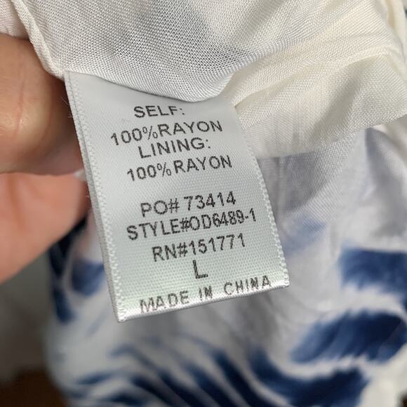 Gilli Blue Tie Dye Halter Tie MIDI Boho Dress New with Tag W-939 Sz L - Picture 8 of 11